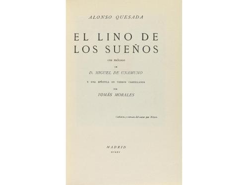 1915. LIBRO. (LITERATURA). QUESADA, ALONSO:. EL LINO DE LOS 