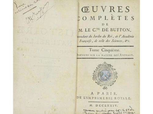 1774- 1788. LIBRO. (CIENCIAS). BUFFON, LE C.te DE:. OEUVRES 