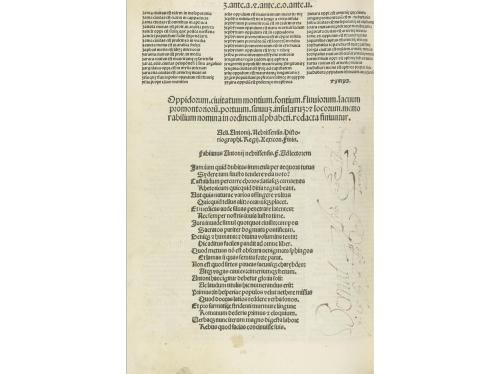 1522. LIBRO. (NEBRIJA- VOCABULARIO). NEBRISSE[N]SIS, AELII A