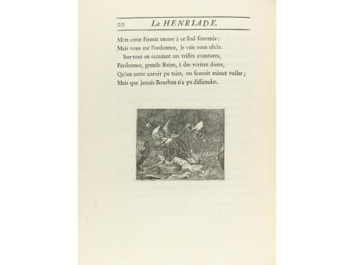 1728. LIBRO. (LITERATURA). VOLTAIRE:. LA HENRIADE. Londres: 