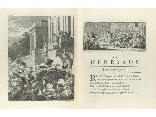 1728. LIBRO. (LITERATURA). VOLTAIRE:. LA HENRIADE. Londres: 