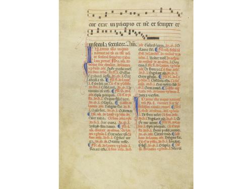 1500 ca. MANUSCRITO. (MÚSICA). VEN ITE EXULTEMUS D[OMI]NO...