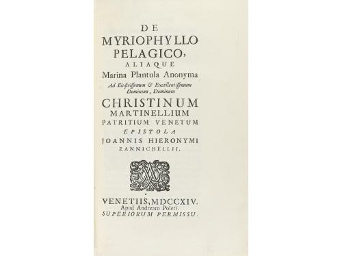 1701, 1713 Y 1714. LIBRO. (CIENCIAS). ZANNICHELLI, JOANNIS H