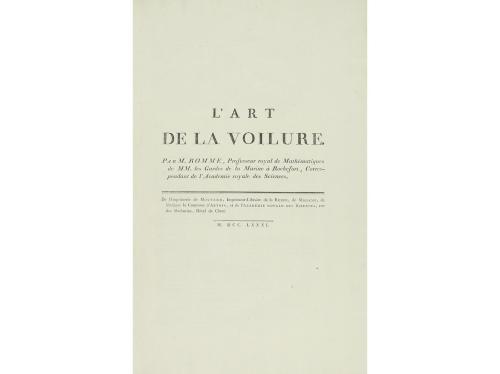 1778. LIBRO. (NAVEGACIÓN-ARBOLADURA). ROMME:. DESCRIPTION DE