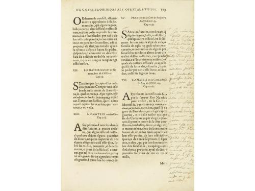 1588. LIBRO. (DERECHO). CONSTITUCIONS Y ALTRES DRETS DE CATH