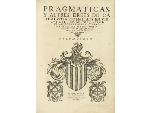 1588. LIBRO. (DERECHO). CONSTITUCIONS Y ALTRES DRETS DE CATH