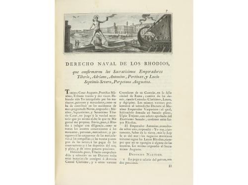 1791. LIBRO. (DERECHO MARÍTIMO). CODIGO DE LAS COSTUMBRES MA