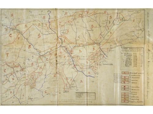 1856. MANUSCRITO. (GEOLOGÍA-BARCELONA). VEZIAN, ALEJANDRO:. 