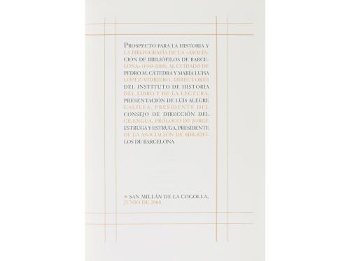 s. XX. LIBRO. (LOTE VARIADO-BIBLIOFILIA). CÁTEDRA, PEDRO M.;