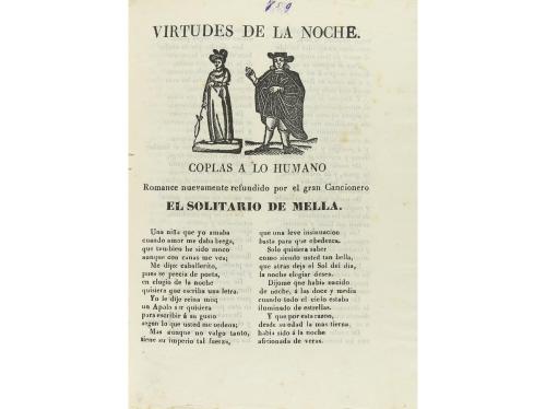 1860 ca. FOLLETOS. (LITERATURA DE CORDEL). DELIRIO DE ESPRON