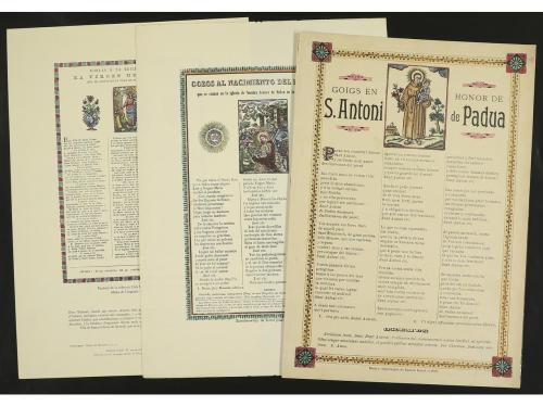 s. XIX-XX. FOLLETOS. LOTE DE 10 GOIGS. Algunos reproduccione