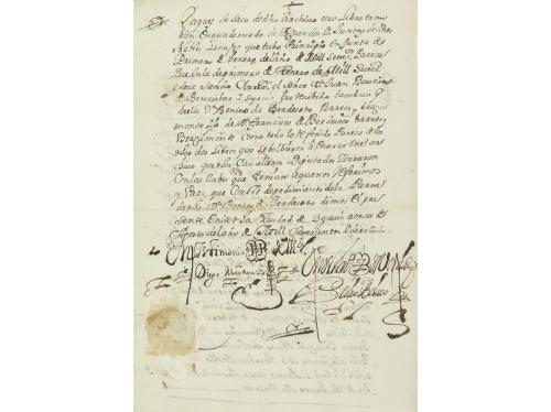 s. XVIII. MANUSCRITO. CONJUNTO DE MANUSCRITOS FIRMADOS ANTE 