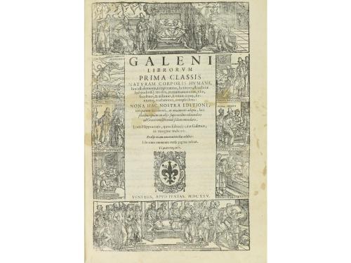 1625- 1566. LIBRO. (MEDICINA). GALENI:. OPERA... AD AMPLISSI