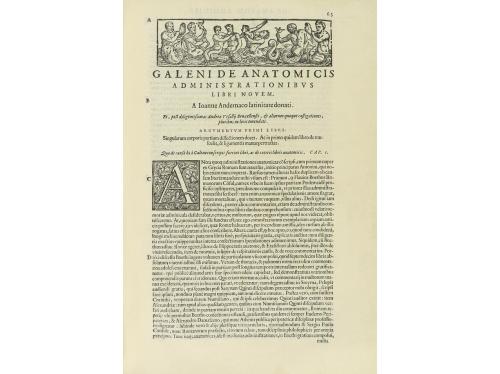 1625- 1566. LIBRO. (MEDICINA). GALENI:. OPERA... AD AMPLISSI