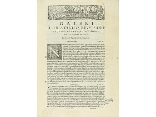 1625- 1566. LIBRO. (MEDICINA). GALENI:. OPERA... AD AMPLISSI