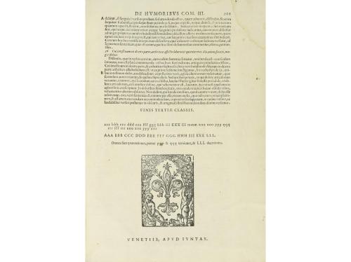 1625- 1566. LIBRO. (MEDICINA). GALENI:. OPERA... AD AMPLISSI