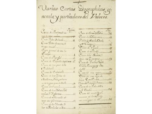s. XVIII. MAPA. (ATLAS). VARIAS CARTAS GEOGRAPHICAS GENERALS