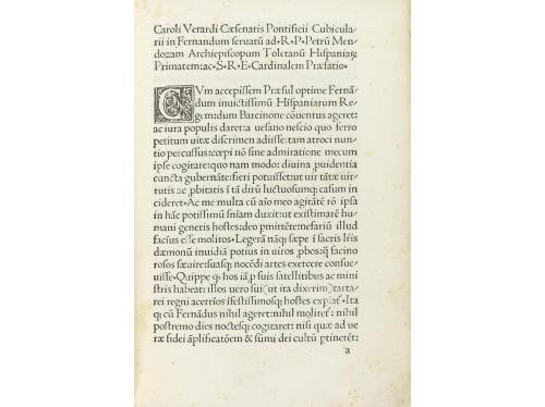 1493. LIBRO. (INCUNABLE). VERARDI, CAROLI:. FERNANDUS: SERVA