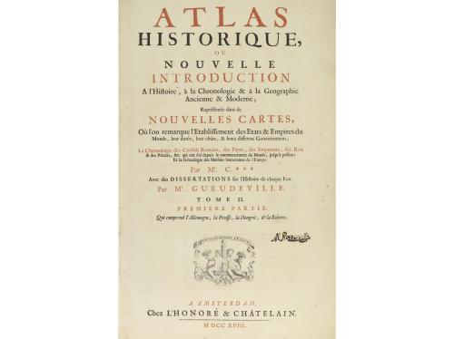 1718. LIBRO. (ATLAS). CHATELAIN, HENRI ABRAHAM:. ATLAS HISTO
