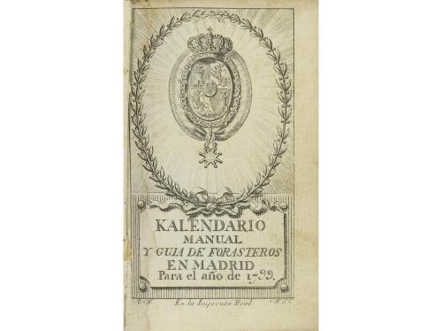 1799. LIBRO. (VIAJES-MADRID). KALENDARIO MANUAL Y GUIA DE FO