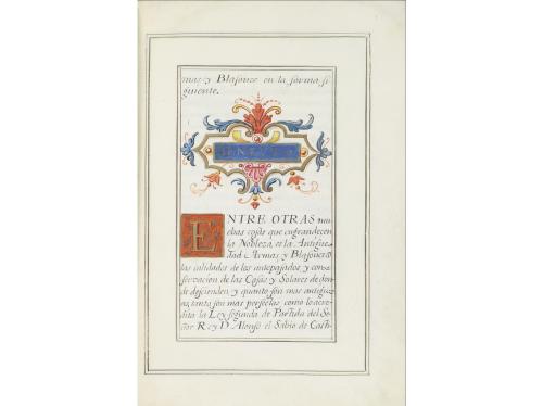 1740. MANUSCRITO. (EJECUTORIA-FELIPE V). ARMAS Y BLASONES DE