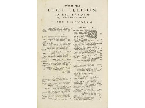 1609. LIBRO. (BIBLIA). ARIAE MONTANI HISPAL.:. BIBLIA HEBRAI