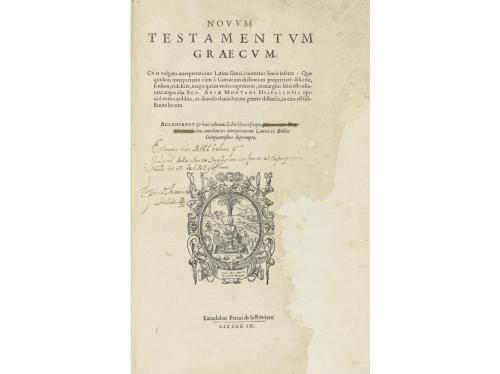 1609. LIBRO. (BIBLIA). ARIAE MONTANI HISPAL.:. BIBLIA HEBRAI