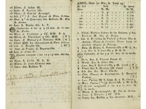 1814. LIBRO. (VIAJES-GUÍA). ROMERO, FRANCISCO:. ALMANAQUE PE