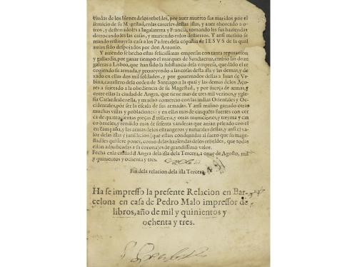 1583. FOLLETOS. (LITERATURA CORDEL). RELACION DE LA IORNADA,