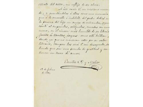 1881. MANUSCRITO. (LITERATURA CATALANA). PI Y MOLIST, EMILIO