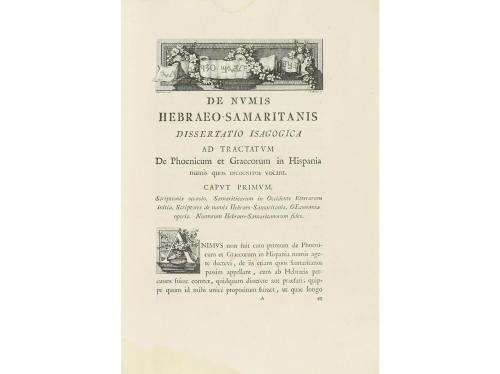 1791. LIBRO. (NUMISMÁTICA). PEREZII BAYERII, FRANC.:. DE NUM