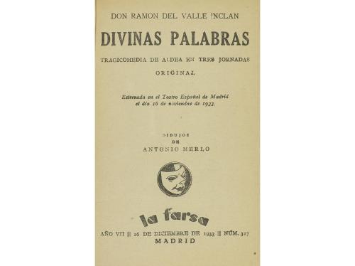 1933. LIBRO. (GENERACIÓN '98). VALLE INCLÁN, RAMON DEL:. DIV
