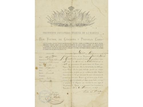 1859-1906. MANUSCRITO. (ESCLAVITUD). LOTE DE 37 DOCUMENTOS M