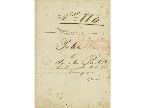 1859-1906. MANUSCRITO. (ESCLAVITUD). LOTE DE 37 DOCUMENTOS M