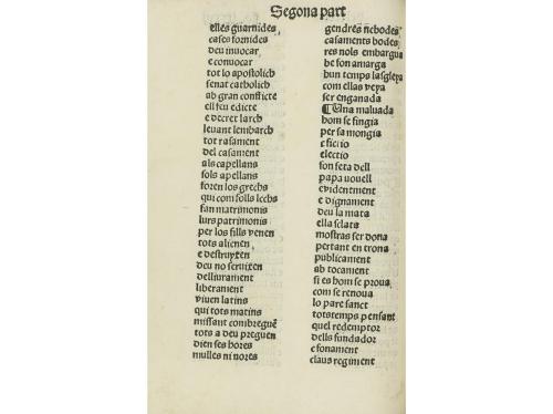 1531. LIBRO. (GÓTICO-LITERATURA). ROIG, JAUME:. LIBRE DE CO[