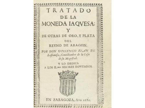 1681. LIBRO. (NUMISMÁTICA). LASTANOSA, VICENCIO IVAN DE:. TR