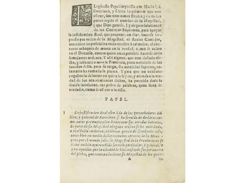 1642. LIBRO. (HISTORIA-GUERRA SEGADORS). APOYOS DE LA VERDAD