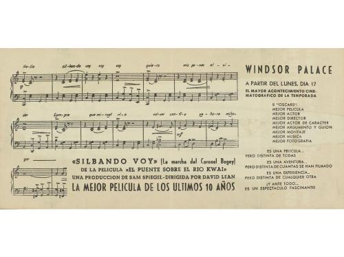 1957. PROGRAMA DE MANO. (CINE). EL PUENTE SOBRE EL RIO KWAI.