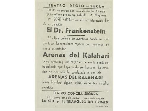 1965. PROGRAMA DE MANO. (CINE). EL DR. FRANKENSTEIN. Barcelo