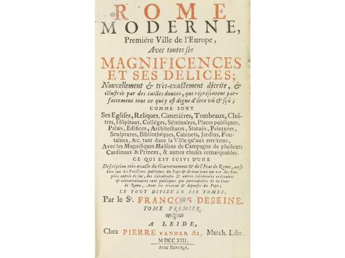 1713. LIBRO. (HISTORIA). DESEINE, FRANCOIS:. ROME MODERNE. P