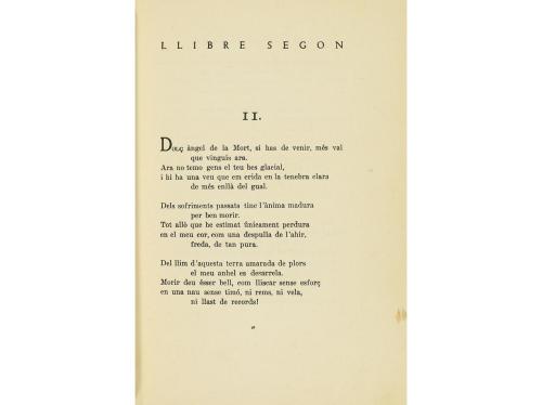 1950. LIBRO. (LITERATURA CATALANA). TORRES, MÀRIUS:. POESIES