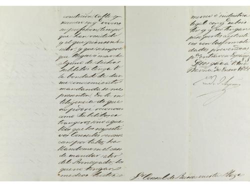 1828. MANUSCRITO. (CONDE DE ESPAÑA). CARTA DESDE LA CAPITANÍ