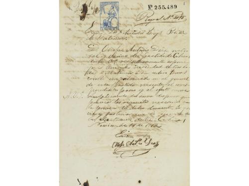 1872, 1877. MANUSCRITO. (ESCLAVITUD). TRES DOCUMENTOS DE TRA