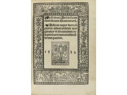 1532. LIBRO. (GÓTICO). BIEL, GABRIELIS:. REPERTORIU]M] GENER