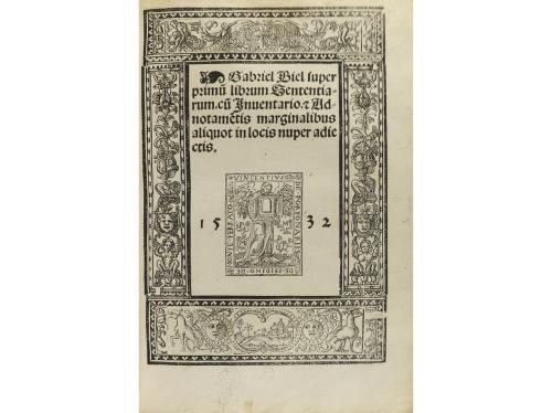 1532. LIBRO. (GÓTICO). BIEL, GABRIELIS:. REPERTORIU]M] GENER