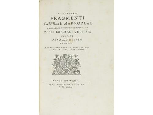 1782. LIBRO. (PALEOGRAFÍA-SIGILOGRAFÍA). ADLER, IACOBUS GEOR