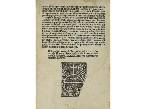 1503. LIBRO. (GÓTICO-POST INCUNABLE). RODERICO DE SANCTA ELL