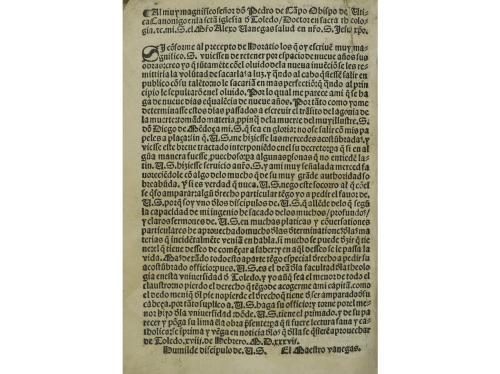 1537. LIBRO. (GÓTICO). [VANEGAS, ALEXIUS]:. [AGONIA DEL TRAN