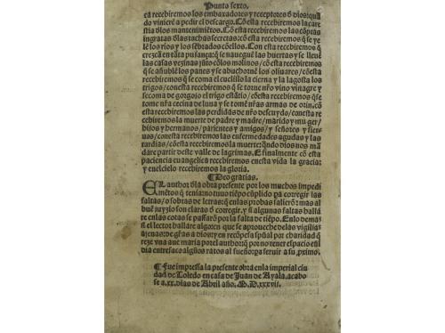 1537. LIBRO. (GÓTICO). [VANEGAS, ALEXIUS]:. [AGONIA DEL TRAN