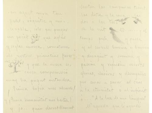 1912. MANUSCRITO. (MODERNISME). URGELL, MODEST:. CARTA. Cart
